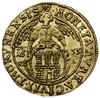 dukat 1655, Toruń; Aw: Popiersie króla z orderem Złotego Runa w prawo i napis wokoło IOAN CAS D G ..