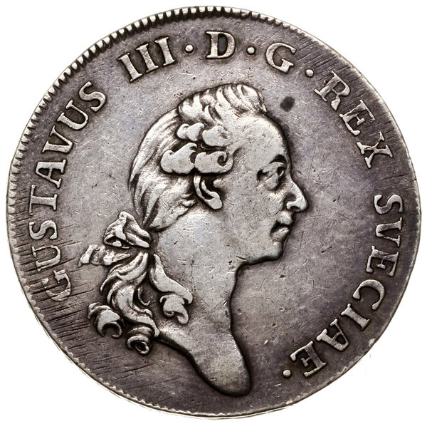 1/3 talara (riksdalera), 1777, mennica Sztokholm