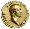 Aureus, 57–58, mennica Rzym; Aw: Głowa cesarza w prawo, bez nakrycia, NERO CAESAR AVG IMP;  Rw: Wi..