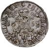 Flandria; 1/2 patagona, 1658, mennica Brugia; Delmonte 305, Vanhoudt 646; srebro, 14.23 g;  bardzo..