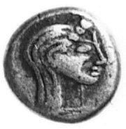 KOLCHIDA, hemidrachma (V w. p.n.e), Aw: Głowa kobiety w archaicznym stylu, Rw: Głowa byka, Sear 3628,BMC 134, 1-5, 2,1 g.
