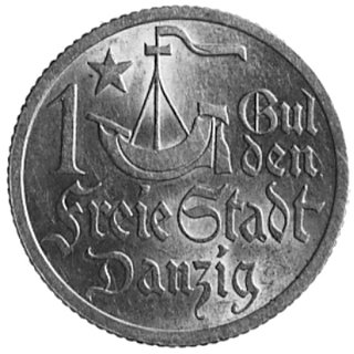 1 gulden 1923, bardzo rzadki w tym stanie zachowania