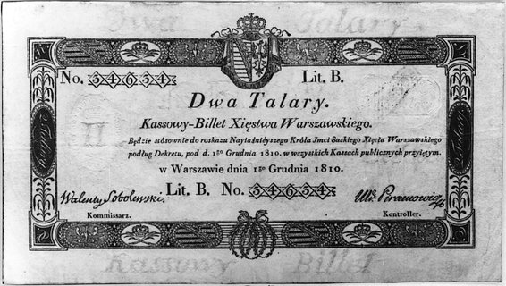 2 talary 1.12.1810, podpis: Sobolewski, Kow.13, 