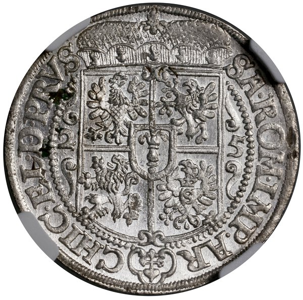 Ort, 1625, Królewiec; popiersie księcia w płaszc