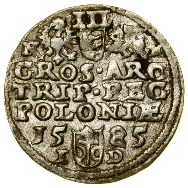 Trojak, 1585, Olkusz; wariant z inicjałami N - H