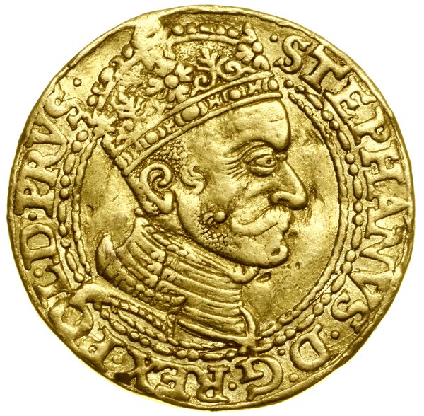 Dukat, 1582, Gdańsk; Aw: Popiersie króla w prawo