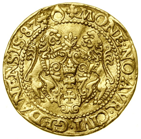 Dukat, 1582, Gdańsk; Aw: Popiersie króla w prawo