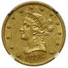 10 dolarów, 1856 O, Nowy Orlean; typ Liberty Head, bez motto na rewersie; Fr. 156, KM 66.2;  złoto..