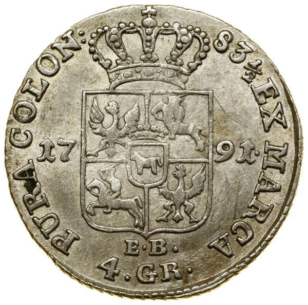 Złotówka (4 grosze), 1791 EB, Warszawa