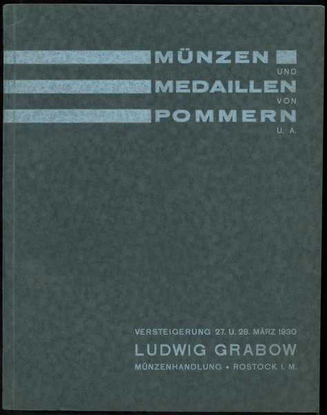 Ludwig Grabow, Versteigerung – Münzen und Medaillen von Pommern