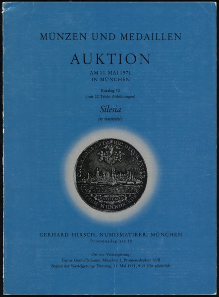 Gerhard Hirsch, Auktion 72. Silesia in nummis