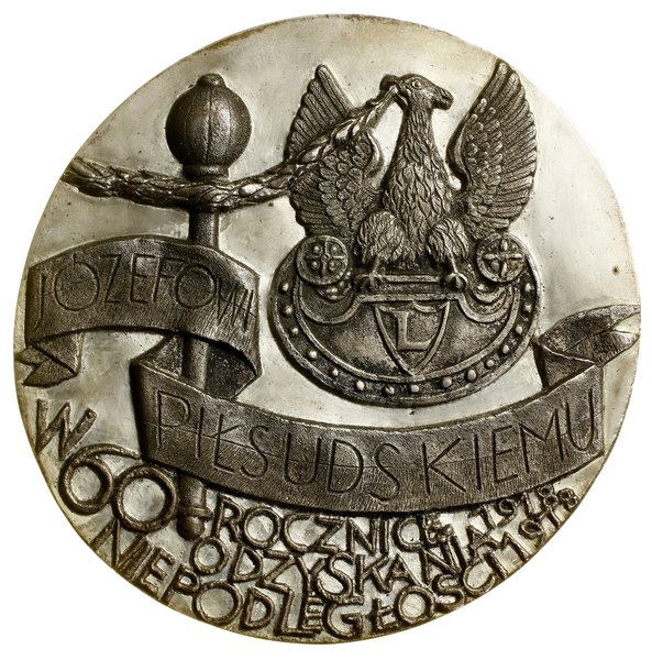 Medal na pamiątkę 60. rocznicy odzyskania niepdległości, 1978, projektował Antoni Kostrzewa