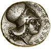 Stater, (ok. 344–317 pne); Aw: Głowa Ateny w hełmie korynckim w prawo, po prawej ΣΥΡΑΚΟΣΙΟΝ;  Rw: ..