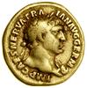 Cesarstwo Rzymskie; Aureus, (101–102), Rzym; Aw: Popiersie cesarza w wieńcu laurowym w prawo,  IMP..