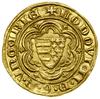 Goldgulden, (1366–1368), Buda, mincerz Péter Chimle; Aw: Herb Węgier w 18 pojedynczych i sześciu  ..