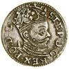 Trojak, 1585, Ryga; mała głowa króla; Iger R.85.1 (R) – ale inne ozdobniki, K.-G. 34, Kop. 8094 (R..