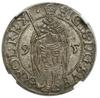 1 öre, 1595, Sztokholm; Aw: Stojąca postać z mieczem i jabłkiem królewskim, po bokach data 9 - 5, ..