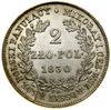 2 złote, 1830 FH, Warszawa; pod wieńcem z liści dębowych inicjały mincerza FH (Fryderyk Hunger);  ..