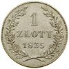 1 złoty, 1835, Wiedeń; Bitkin 1, H-Cz. 3823, Kop. 7859 (R2), Plage 294, Berezowski 2 zł;  delikatn..