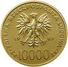 10.000 złotych, 1989, Warszawa; Jan Paweł II – popiersie w lewo na tle kratki; Parchimowicz 369c; ..