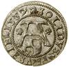 Szeląg, 1557, Królewiec; na awersie nad Orłem koniczyna; Kop. 3767 (R1), Slg. Marienburg 1215,  Vo..