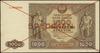 1.000 złotych, 15.01.1946; seria B, numeracja 8900000 / 1234567, czerwone dwukrotne przekreślenie ..