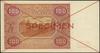 100 złotych, 15.05.1946; seria A, numeracja 8900000 / 1234567, dwukrotne czerwone skreślenie i poz..