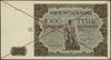1.000 złotych, 15.07.1947; seria A, numeracja 1234567, czerwone dwukrotne skreślenie i poziomo SPE..