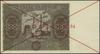 1.000 złotych, 15.07.1947; seria A, numeracja 1234567, czerwone dwukrotne skreślenie i poziomo SPE..