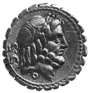 Q. Antonius Balbus (83-82 p.n.e.), denar, Aw: Głowa Jupitera w prawo, za nią litery SC, Rw: Victoria w kwadrydze,w odcinku napis: Q. ANTO. BALB., Sear Antonia 1, Craw.364/ld, 3.9 g.