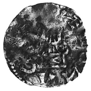 Konrad II jako cesarz (1027-1039), denar z nieokreślonej miejscowości HEVONACVM lub NEVONACVM-prawdopodobnie Nijmegen, Dbg 1194