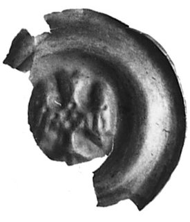 Dolny Śląsk, brakteat szeroki (2. poł. XIII w.), Fbg 787, wyszczerbiony lecz czytelny