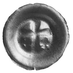 brakteat (XIII-XIV w.): Krzyż, po bokach u dołu 