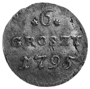 6 groszy 1795, Warszawa, j.w., Plage 212, moneta