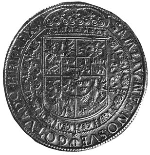 talar 1628, Bydgoszcz, Aw: Popiersie i napis, Rw: Tarcza herbowa i napis, Kop.II1.5b, Dav.4315