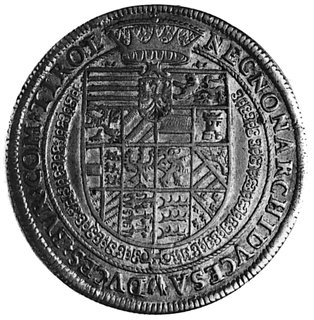 talar 1605, Hall, Aw: Popiersie, w otoku napis, Rw: Tarcza herbowa z orderem Złotego Runa, w otoku napis, Dav.3005