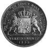 podwójny talar 1853, Aw: Głowa króla Maksymiliana II, w otoku napis, Rw: Tarcza herbowa podtrzymyw..