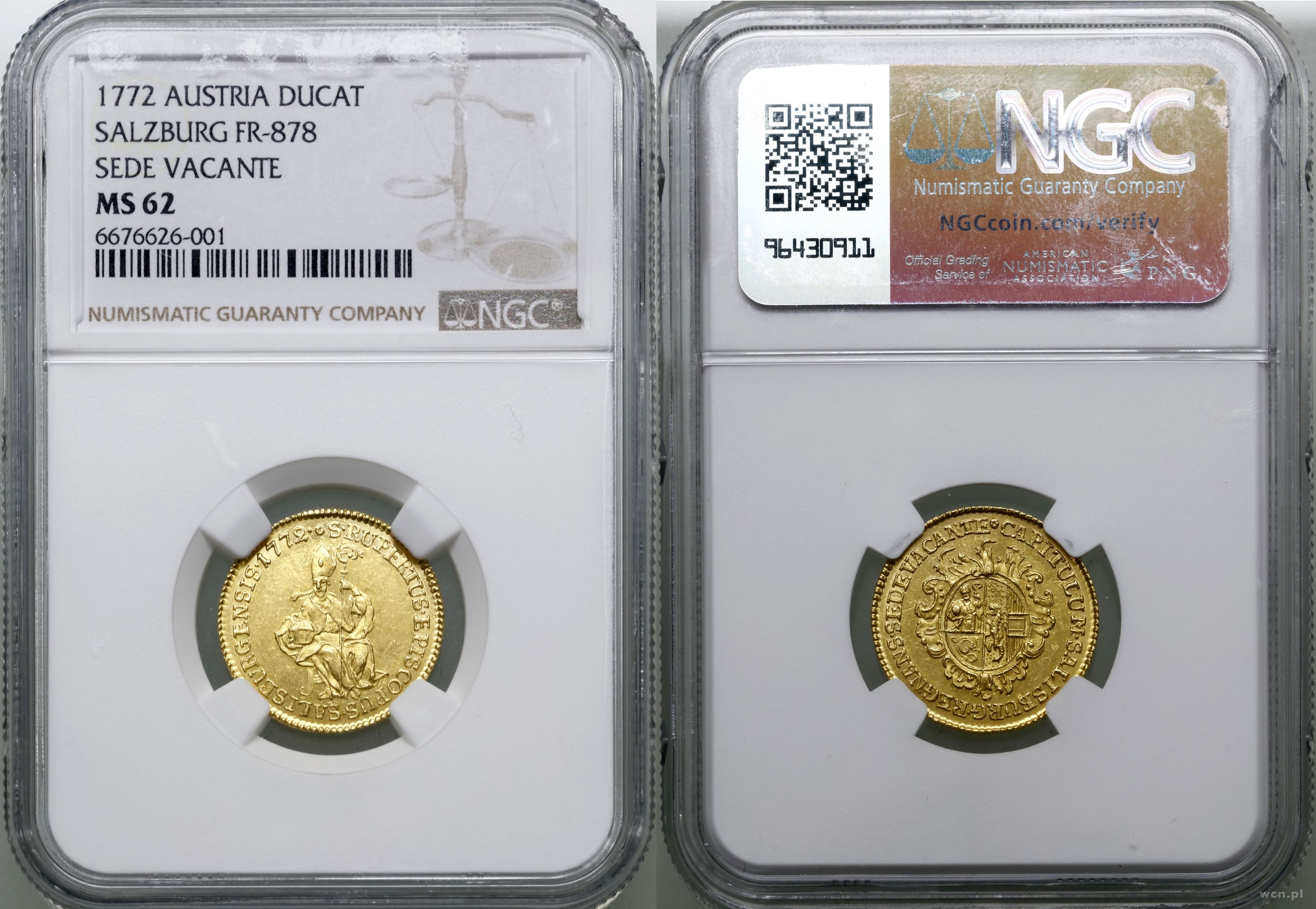 dukat 1772, Salzburg, bardzo rzadki, nakład tylk