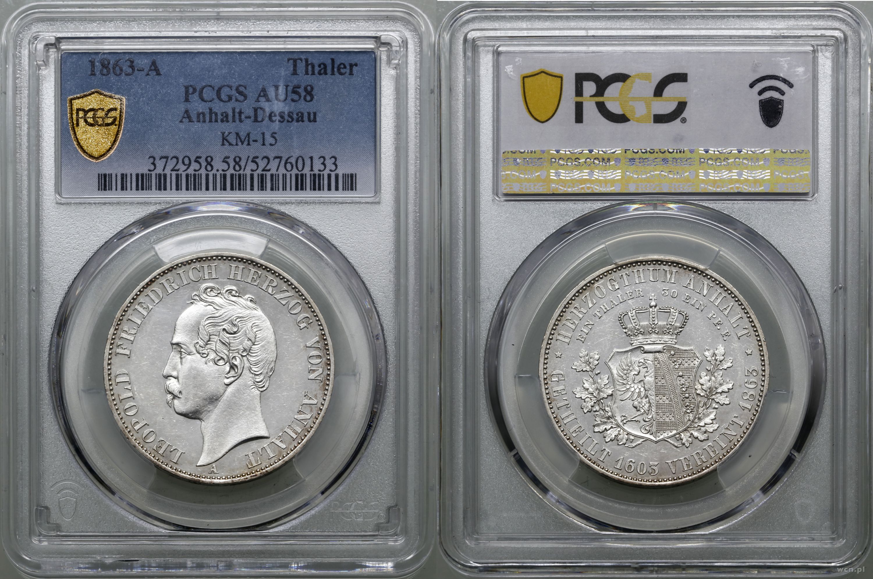 talar 1863, Berlin, wybite z okazji połączenia k