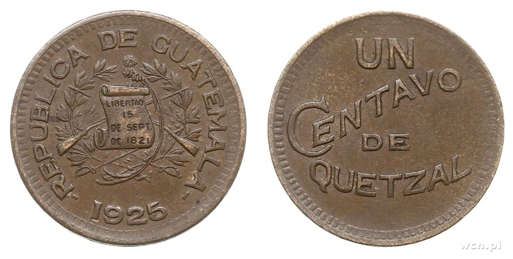 Gwatemala, 1 cent, 1925