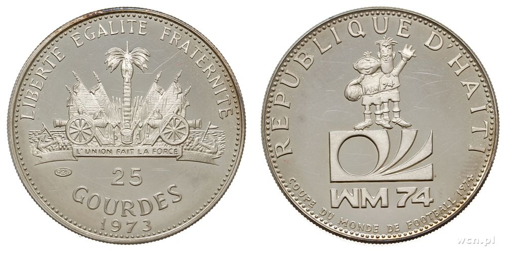 Haiti, 25 gourdes, 1973