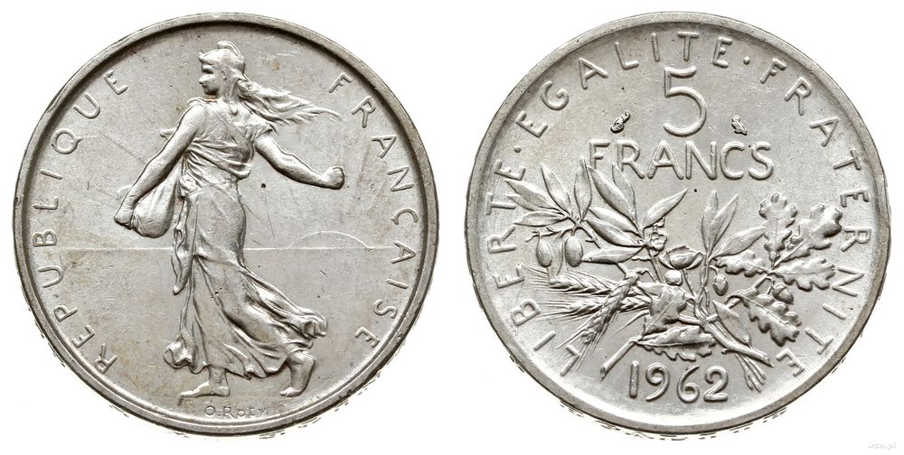 Francja, 5 franków, 1962