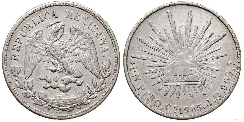 Meksyk, peso, 1903 Cn / JQ