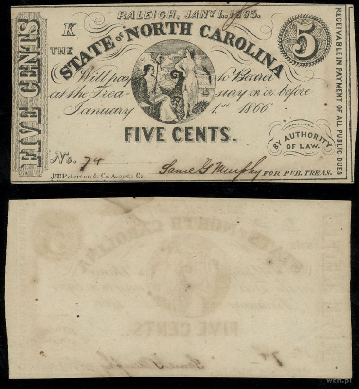Stany Zjednoczone Ameryki (USA), 5 centów, 1.01.1866
