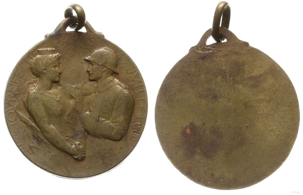 Francja, medal z I wojny światowej ku pamięci rannych żołnierzy, 1917