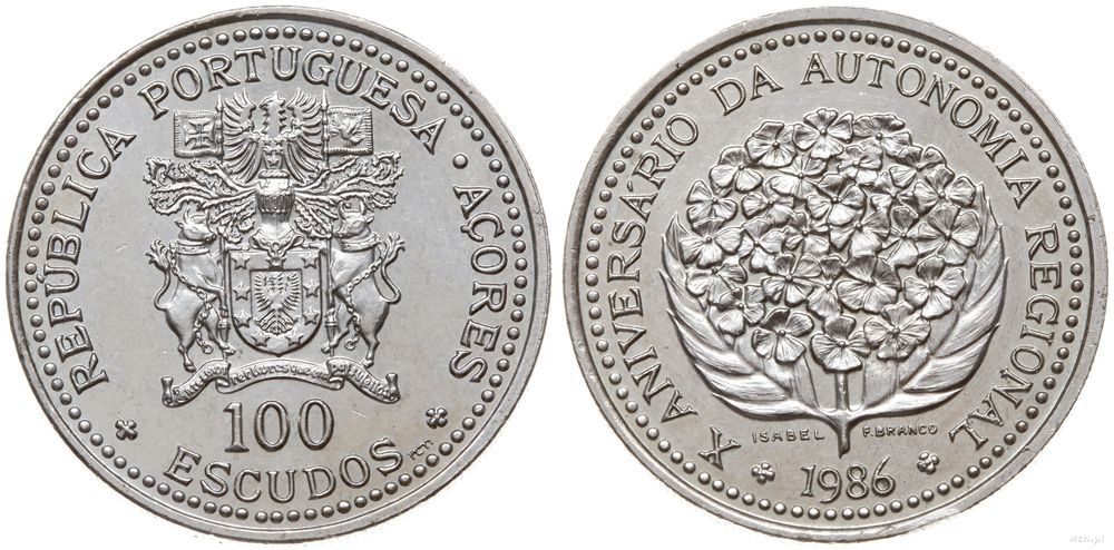 Azory, 100 escudos, 1986