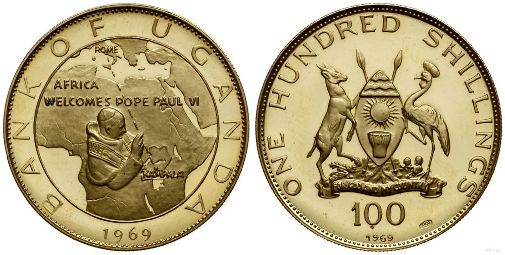 Uganda, 100 szylingów, 1969