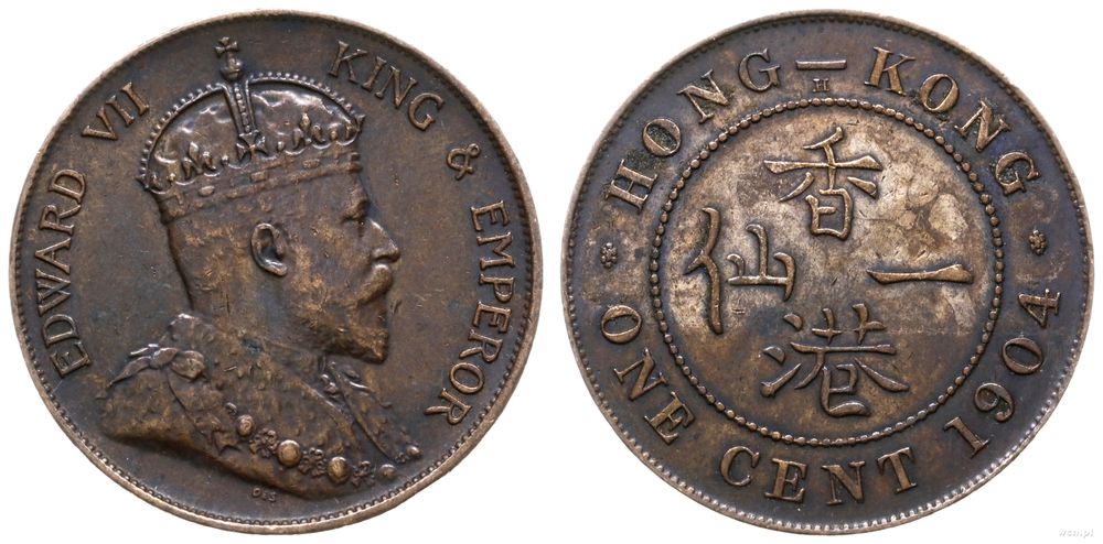 Hong Kong, cent, 1904 H