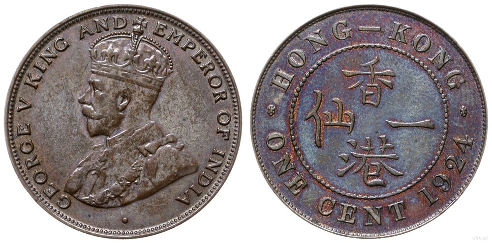Hong Kong, cent, 1924