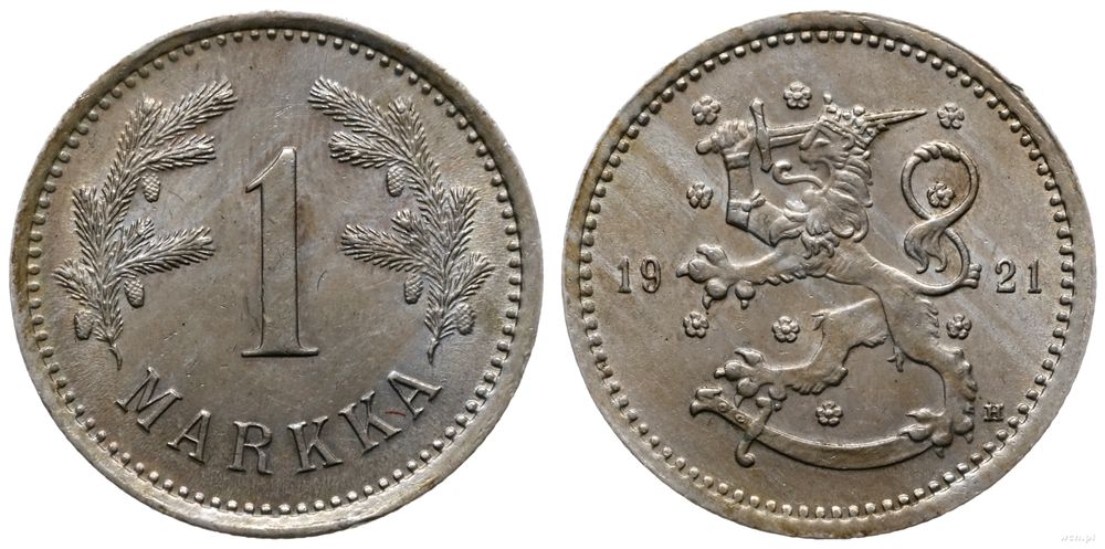 Finlandia, 1 marka, 1921 H